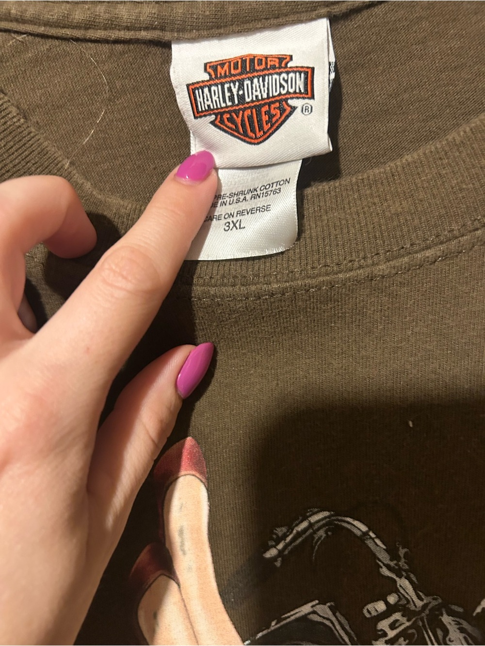 Harley-Davidson Brown Tee 3XL - Picture 3 of 5